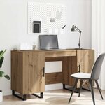 vidaXL Bureau chêne artisanal 140 x 50 x 75 cm Bois d'ingénierie