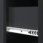 vidaXL Armoire à tiroirs Noir 66 x 34 5 x 87 cm Bois d'ingénierie