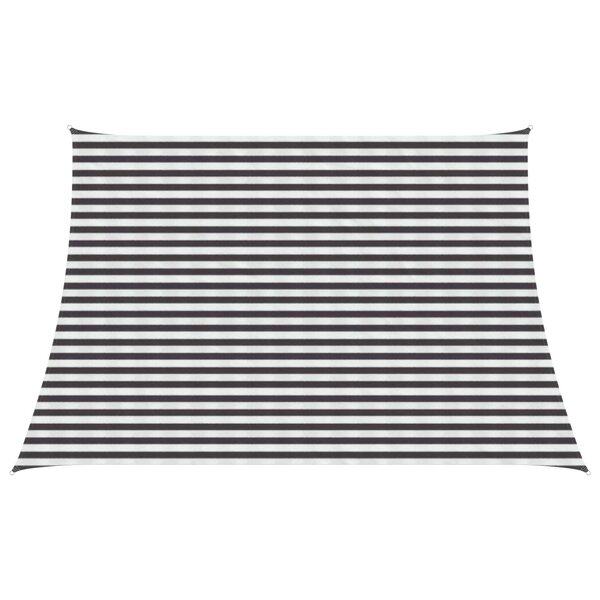 vidaXL Voile d'ombre 3 / 4 x 3 m HDPE Rectangulaire Anthracite et blanc