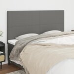 vidaXL Tête de lit Gris foncé 160x5x118/128 cm Tissu