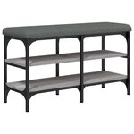 vidaXL Banc à chaussures sonoma gris 82x32x47 cm Bois d'ingénierie