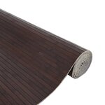 vidaXL Tapis rectangulaire marron foncé 80x200 cm bambou