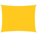 vidaXL Voile de parasol tissu oxford rectangulaire 2 5x3 5 m jaune