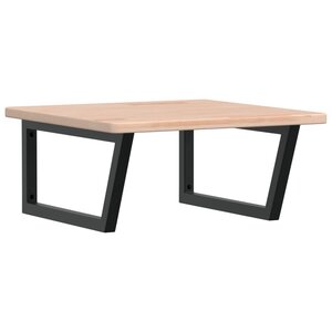 vidaXL Étagère de vasque murale acier et bois de chêne massif