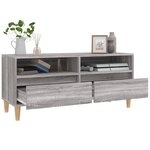 vidaXL Meuble TV sonoma gris 100x34 5x44 5 cm bois d'ingénierie