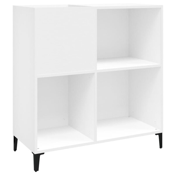 vidaXL Armoire à disques blanc 84 5x38x89 cm bois d'ingénierie