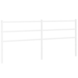 vidaXL Tête de lit métal blanc 180 cm