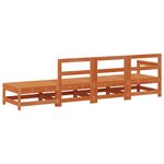 vidaXL Unité de canapé sectionnel Brun Ciré 252 x 62 x 70 5 cm