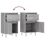 vidaXL Buffets 2 Pièces sonoma gris 40x35x70 cm bois d'ingénierie