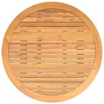 vidaXL Table de jardin et dessus en bois d'acacia noir résine tressée