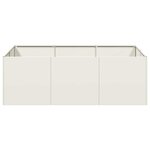 vidaXL Jardinière blanc 120x80x40 cm acier