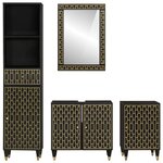 vidaXL Ensemble de meubles de salle de bain 4 Pièces bois manguier massif