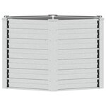 vidaXL Lit surélevé de jardin 129x77 cm Acier galvanisé Argenté