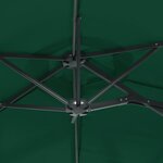 vidaXL Parasol de jardin à double tête vert 316x240 cm