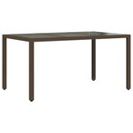vidaXL Ensemble à manger de jardin 5 Pièces et coussins marron poly rotin