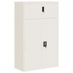 vidaXL Classeur blanc 90x40x145 cm acier