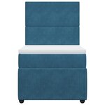 vidaXL Sommier à lattes de lit avec matelas bleu 100x200 cm