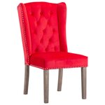 vidaXL Chaise de salle à manger Rouge Velours