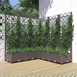 vidaXL Jardinière avec treillis Marron 120x120x121 5 cm PP
