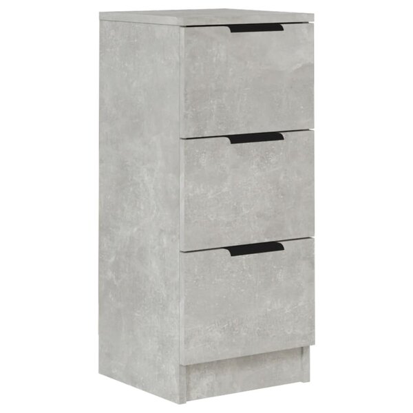vidaXL Buffet Gris béton 30x30x70 cm Bois d'ingénierie