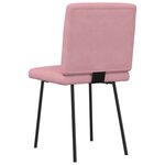 vidaXL Chaises à manger lot de 2 Rose Velours