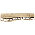 vidaXL Ensemble de canapés d'extérieur 7 pc Blanc et Beige