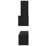 vidaXL Meuble TV mural 4 Pièces Chêne noir Bois d'ingénierie