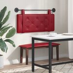 vidaXL Tête de lit suspendue Avec lumière LED Bordeaux Simili cuir