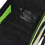 vidaXL Remorque de vélo gris et vert 30 kg