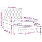 vidaXL Sommier à lattes de lit avec matelas Rose 140x200 cm Velours