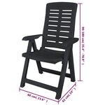 vidaXL Ensemble à manger d'extérieur 9 Pièces Plastique Anthracite
