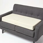 Coussin d'assise déhoussable pour canapé 2 places en coton  Beige - HOMESCAPES