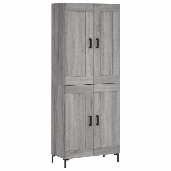 vidaXL Buffet haut Sonoma gris 69 5x34x180 cm Bois d'ingénierie