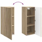 vidaXL Armoire Murale Chêne Sonoma 33 x 34 5 x 90 cm Bois d'ingénierie