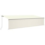 vidaXL Auvent manuel rétractable avec store 6x3 m Crème