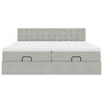 VidaXL Cadre de lit ottoman et matelas gris clair 180x200cm velours