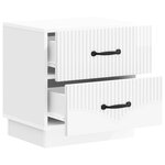 vidaXL Cabinet de chevet Blanc brillant 43 x 34 5 x 44 5 cm