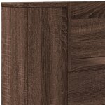 vidaXL Armoire tête de lit avec LED chêne marron 160x16 5x103 5 cm