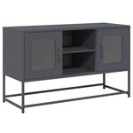 vidaXL Meuble TV anthracite 100 5x39x60 5 cm acier