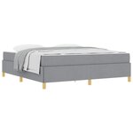 vidaXL Cadre de lit avec matelas Gris clair 180 x 200 cm tissu