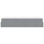 vidaXL Cadre de lit avec matelas Gris clair 100 x 200 cm tissu