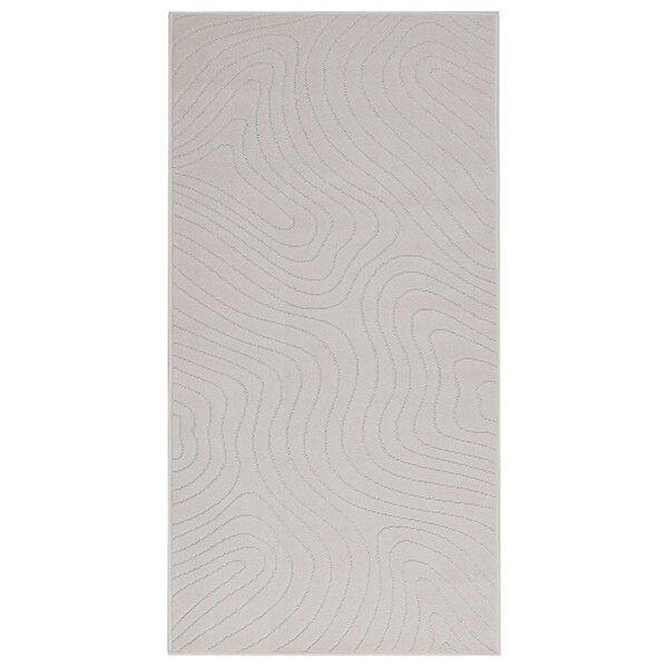 vidaXL Tapis de surface HUARTE Crème 150 x 80 cm Polyester
