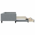 vidaXL Lit de jour avec gigogne et tiroirs sans matelas 100x200 cm