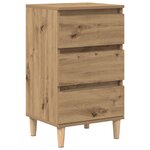 Table de chevet vidaXL en chêne d'artisanat 40x35x70 cm en bois d'ingénierie