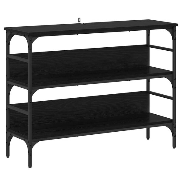 vidaXL Table console Chêne noir 100 x 32 x 75 cm Bois d'ingénierie