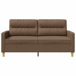 vidaXL Canapé à 2 places Marron 140 cm Tissu