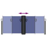 vidaXL Auvent latéral rétractable bleu 100x600 cm