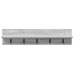 vidaXL Porte-manteau mural avec étagère Sonoma gris 80 x 10.5 x 18 cm