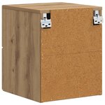 vidaXL Cabinet de chevet mural Chêne artisanal 34 5 x 33 x 40 cm