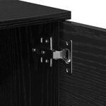 Meuble TV vidaXL - Chêne Noir - 140x35x40 cm - Fabriqué en Bois d'Ingénierie